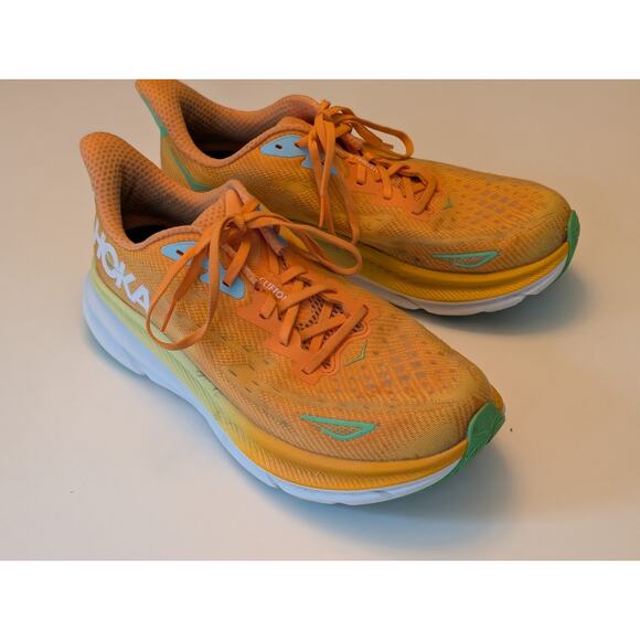 Hoka Clifton 9 Running Shoes - Men's Size 10.5D (Solar Flare/Sherbet) - Picture 2 of 9